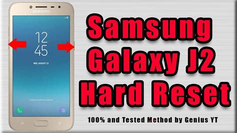 Samsung J2 How To Hard Reset Factory Reset YouTube