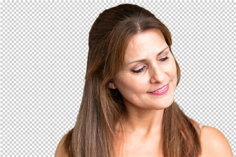 Premium Psd Middle Age Woman Over Isolated Background Portrait