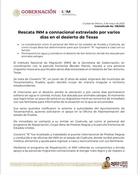 INM on Twitter INAMI mx Coahuila en coordinación con BorderPatrol