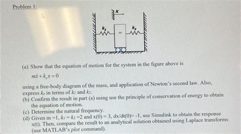 Solved Problem 1 A Show That The Equation Of Motion For Chegg