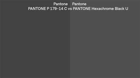 Pantone P C Vs Pantone Hexachrome Black U Side By Side Comparison