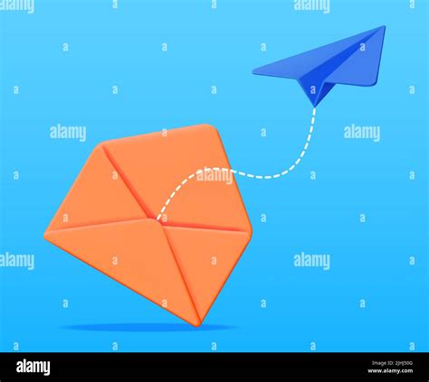 3d Mail Envelope And Paper Plane Stock Vector Image And Art Alamy