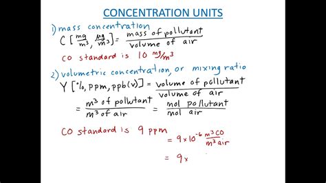 Concentration Units Mass Vs Volume YouTube