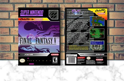 Final Fantasy V Repro Spine SNES Video Game Case