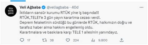 TELE1 e ekran karartma cezasına tepki yağıyor Tele1