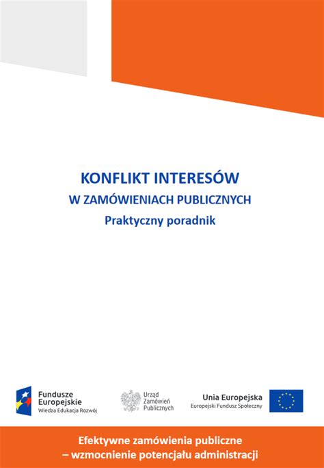 Konflikt Interes W W Zam Wieniach Publicznych Praktyczny Poradnik