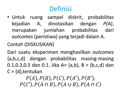 Probabilitas Oleh Azimmatul Ihwah Ppt Download