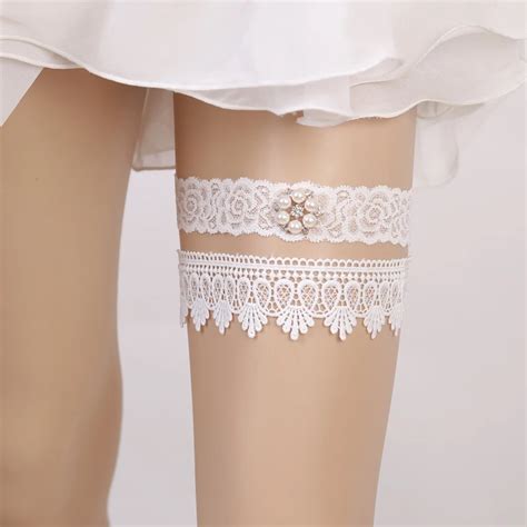 Buy 2pcsset Bride Garters Elegant Lace Ring Womens