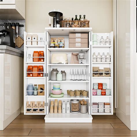 Amazon Artpower Whitr Pantry Cabinets Food Pantry Storage