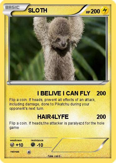 Pokémon SLOTH 122 122 - I BELIVE I CAN FLY - My Pokemon Card