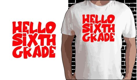 Hola diseño de camiseta de sexto grado camiseta de regreso a la