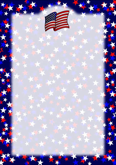 Patriotic Stars and Flag Border | FreeArtCo.com | Patriotic stars ...