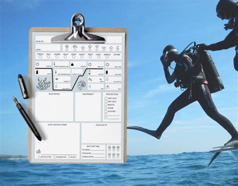 Printable Scuba Dive Log Book Template Pdf Diving Logbook Inspire Uplift