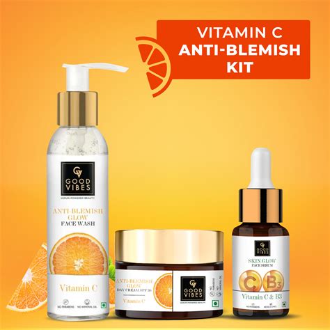 Good Vibes Radiant Glow Vitamin C Csmcombo Set Of Facewash Serum