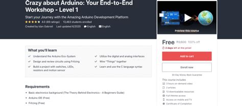 Free Arduino Course | Level 1 | 100% Free Certification Course