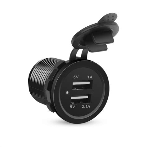 Motorcycle Usb Charger Port Black