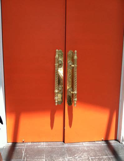 vibrant orange front door ideas    home