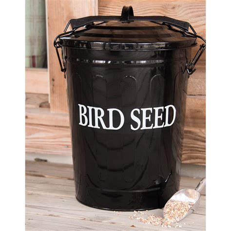 Seed Container with Scoop (Large): Securely Stores Bird Seed