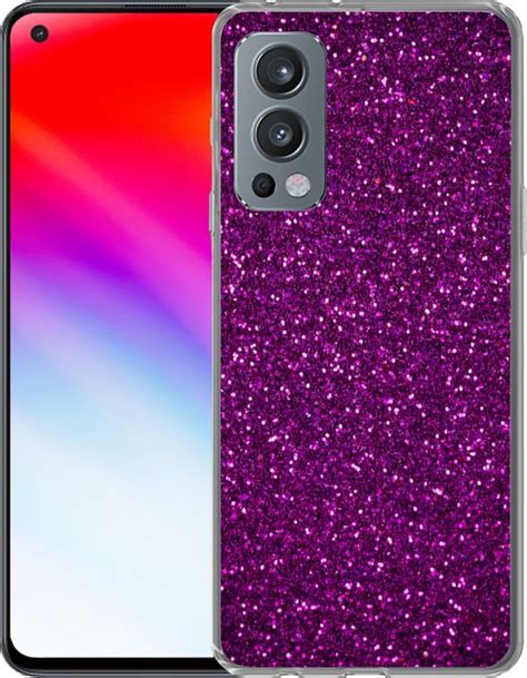 OnePlus Nord 2 5G Hoesje Paars Roze Patronen Abstract