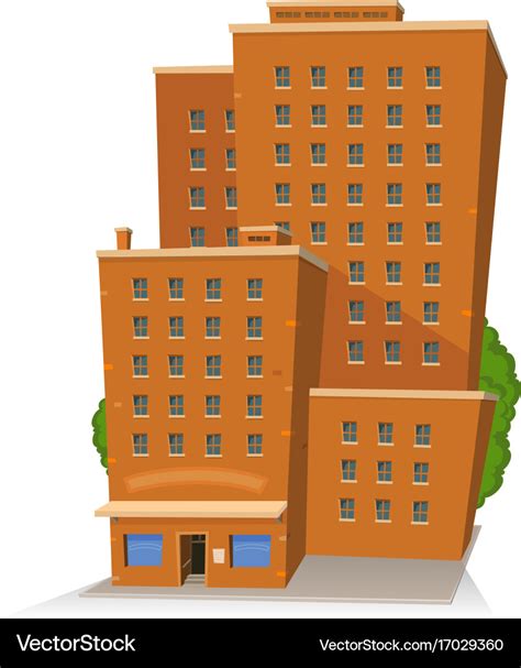 Cartoon Big Building Royalty Free Vector Image