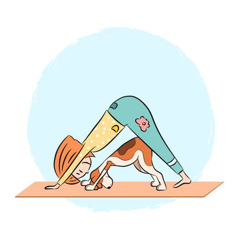 Downward Facing Dog Position Illustrations Royalty Free Vector