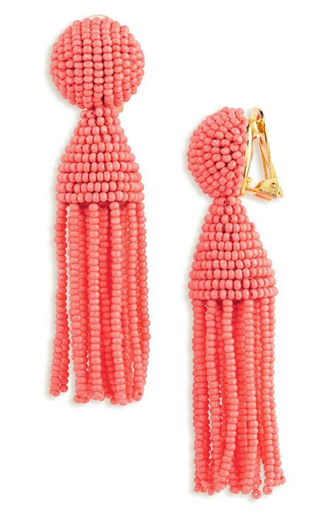 Oscar De La Renta Classic Short Tassel Drop Clip Earrings Nordstrom