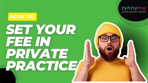 How To Set Fees In Private Practice Free Training Zynnyme