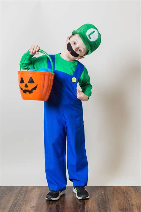 Luigi Costume, Super Mario Bros Party Outfit, Mario And Luigi Costume ...