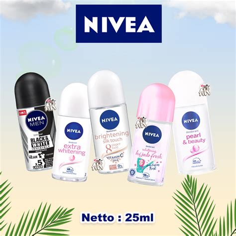 Jual NIVEA DEODORANT ROLL ON 25ML SERIES BLACK WHITE INVISIBLE