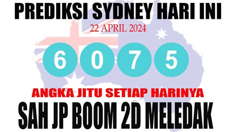 PREDIKSI SIDNEY HARI INI SENIN 22 APRIL 2024 BOCORAN SDY JITU RUMUS