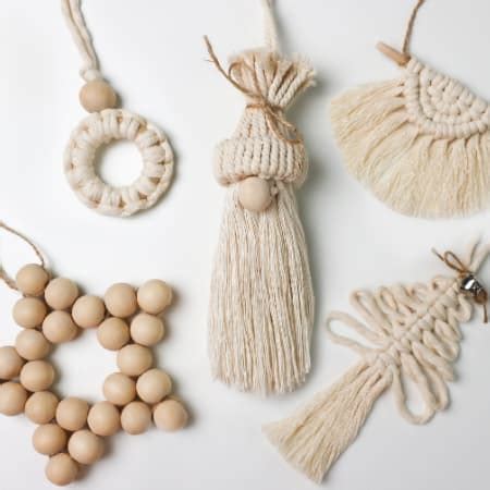 Boho Diy Macrame Christmas Ornaments Marching North