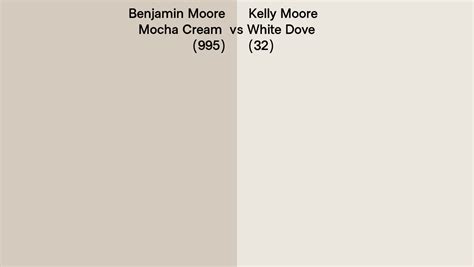 Benjamin Moore Mocha Cream Vs Kelly Moore White Dove Side By