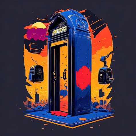 Premium Vector | Illustration vector phone booth design