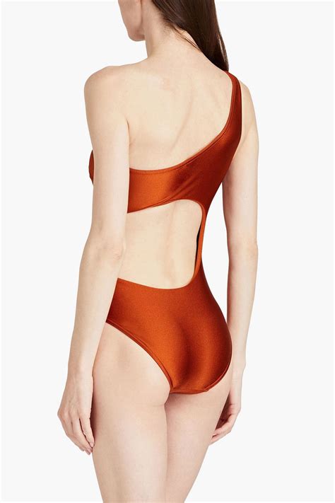 Zimmermann One Shoulder Cutout Swimsuit The Outnet