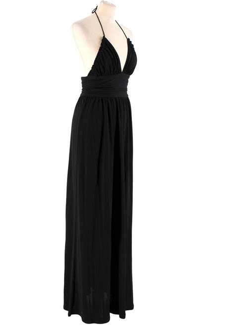 Celine Black Open Back Halterneck Dress Size Us 4 At 1stdibs