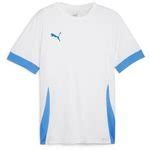 Puma Training T Shirt Teamgoal Puma White Electric Blue Lemonade