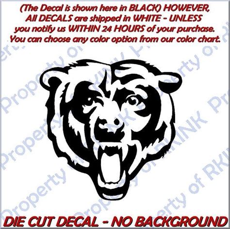 Chicago BEARS 1 Vinyl DECAL Car Truck Window Wall Office Home | Etsy