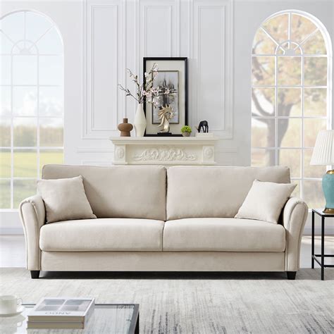 Beige Linen Sofa Set | Baci Living Room