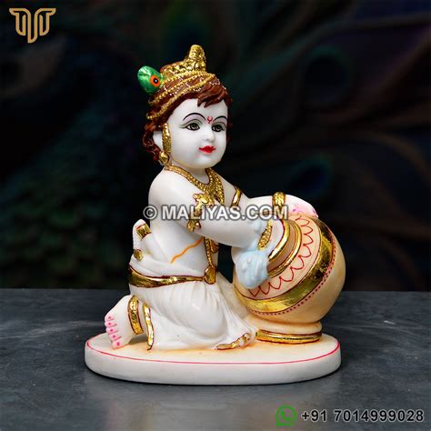 Marble Dust Makhan Chor Krishna Statue Manufacturers Of Marble Dust