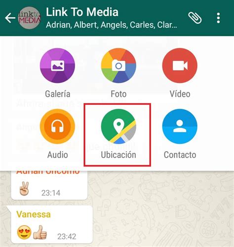 Cómo enviar una ubicación por Whatsapp 6 pasos