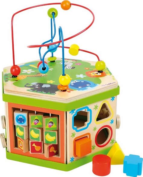 Cube De Motricit Safari Des Animaux Jbd Jouets En Bois