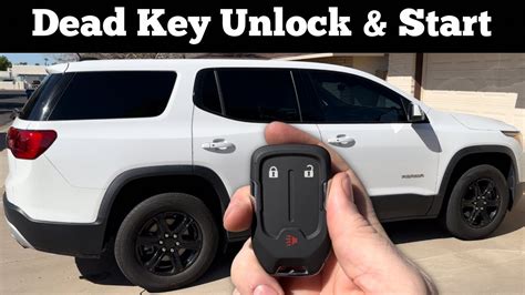 How To Unlock Start 2017 2019 GMC ACADIA With A Dead Remote Key Fob