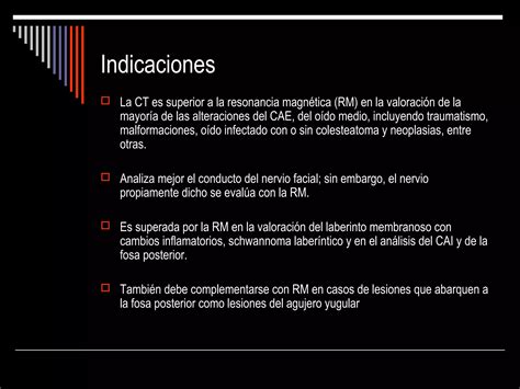 Estudios de imagen en otorrinolaringología PPT