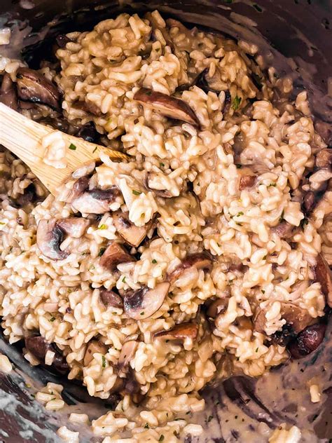 Instant Pot Mushroom Risotto Recipe Savory Nothings