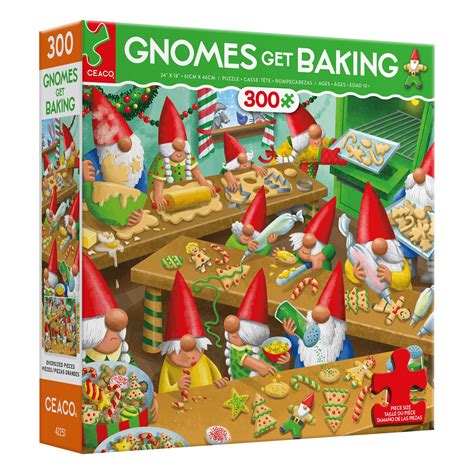 Ceaco Gnomes Get Baking Peppyink Designs 300 Piece Interlocking Jigsaw