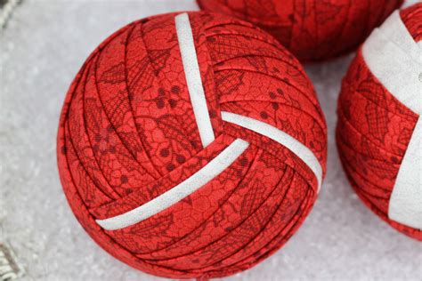 Red White Striped Trinity Knot Ball OG Inspire The Ornament Girl