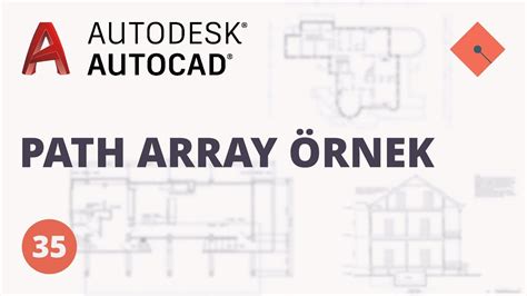 Autocad Dersleri Path Array Rnek Youtube