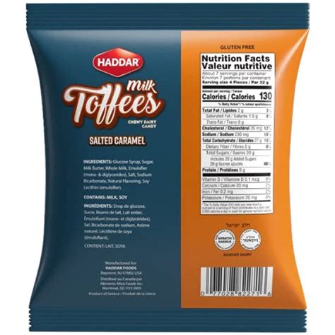 Haddar Salted Caramel Milk Toffee Candy 8oz Chewy All