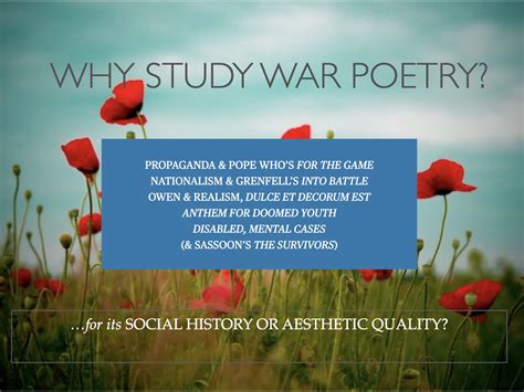 War Poetry Teaching Resources