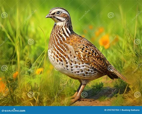 Ai Generated Illustration Wildlife Concept Of Bobwhite Quail Stock